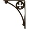 Ekena Millwork Crawley Wrought Iron Bracket, (Single center brace), Antiqued Pale Gold 1 1/2"W x 5 1/2"D x 8"H BKTM01X05X08SCRAPG - alternate 3